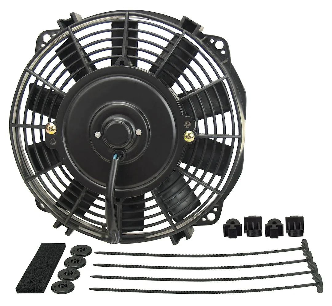16908 – DERALE Cooling Fan, Electric 350 Cubic Feet Per Minute 8 Inch Diameter Fan/ 8-1/8 Inch Width x 8 Inch Height ...